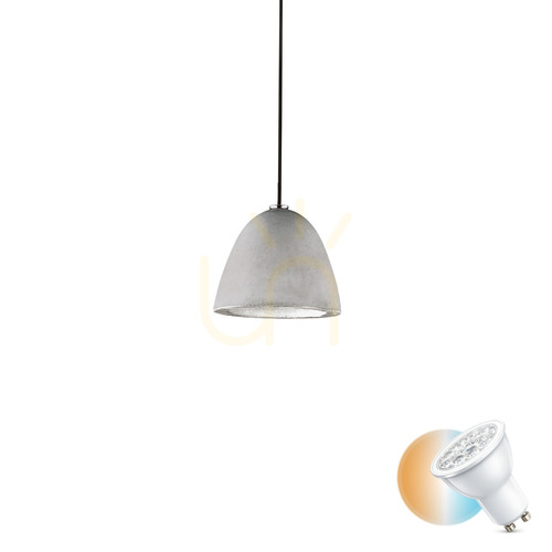 Kontrollera Taklampa Ideallux OIL SP1 grå betong 12 cm GU10 110462