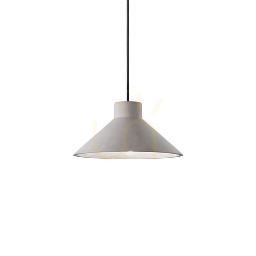 Kontrollera Taklampa Ideallux OIL SP1 129099 grå betong Ø25 cm