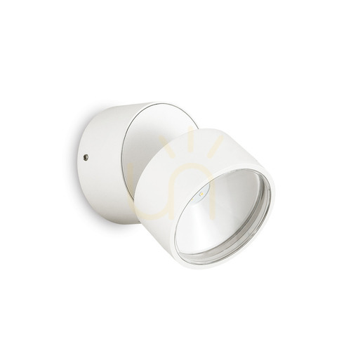 Kontrollera Utomhus vägglampa Ideallux OMEGA Round vit 3000K 7W IP54 285474
