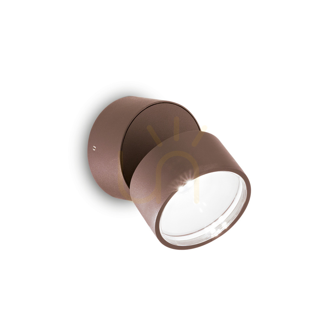 Kontrollera Utomhusvägglampa Ideallux OMEGA Round brun 4000K 7W IP54 285498 Utomhusvägglampa Ideallux OMEGA Round brun 4000K 7W IP54 285498