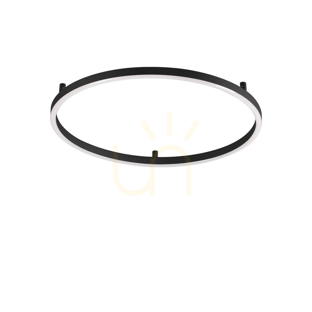 Kontrollera Plafond Ideallux Oracle Slim rund svart LED 70 cm 3000K 266008 Plafond Ideallux Oracle Slim rund svart LED 70 cm 3000K 266008