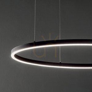 Pendellampa Ideallux Oracle Slim rund svart LED 50 cm 3000K 229492 small 1