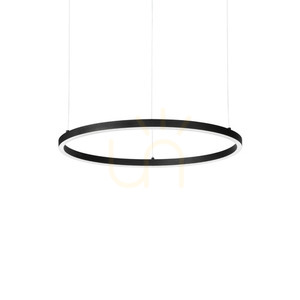 Pendellampa Ideallux Oracle Slim rund svart LED 50 cm 3000K 229492 small 0