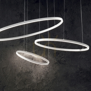 Pendellampa Ideallux Oracle Slim D70 rund vit LED 3000K 229485 small 1