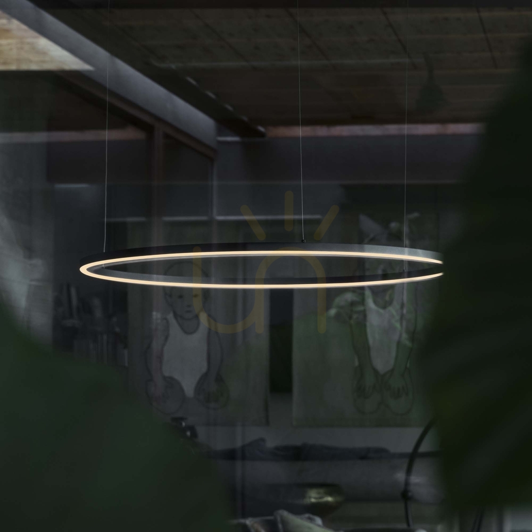 Visa Pendellampa Ideallux Oracle Slim D090 svart LED 3000K dimbar 304427 Pendellampa Ideallux Oracle Slim D090 svart LED 3000K dimbar 304427