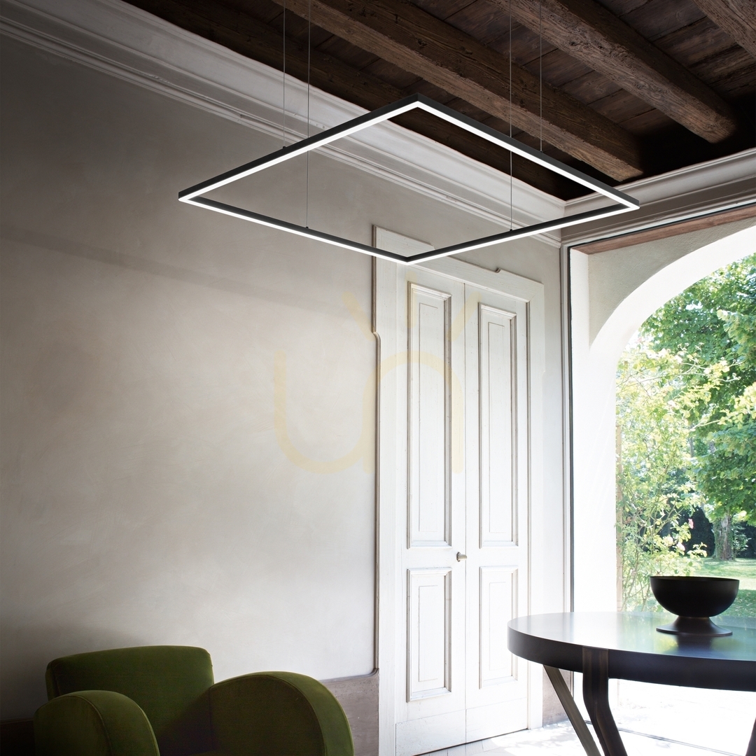 Utsikt Pendellampa Ideallux Oracle Slim D090 Square vit 3000K 259192 Pendellampa Ideallux Oracle Slim D090 Square vit 3000K 259192