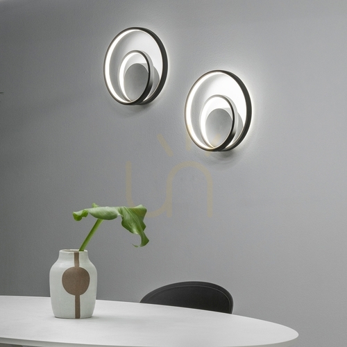 Kontrollera Vägglampa Ideallux OZ AP ON-OFF svart LED 26W 3000K 269399