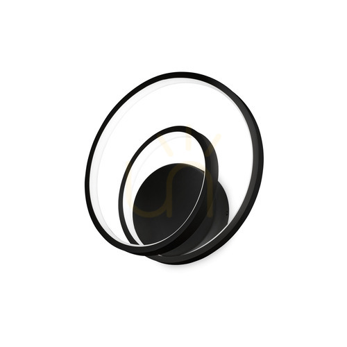 Kontrollera Vägglampa Ideallux OZ AP ON-OFF svart LED 26W 3000K 269399