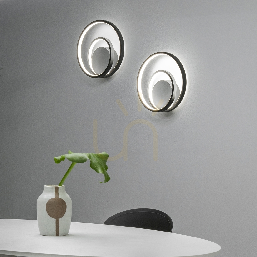 Förhandsvisning Vägglampa Ideallux OZ AP mässing LED 3000K 26W 269405 Vägglampa Ideallux OZ AP mässing LED 3000K 26W 269405