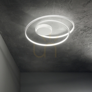 Plafond Ideallux OZ BIANCO vit LED 60 cm 47W 253688 small 2
