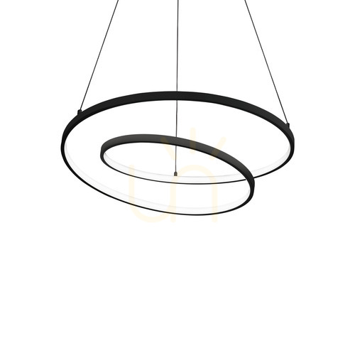 Kontrollera Pendellampa Ideallux OZ SP D60 DALI svart 60 cm LED 48W 3000K 304557