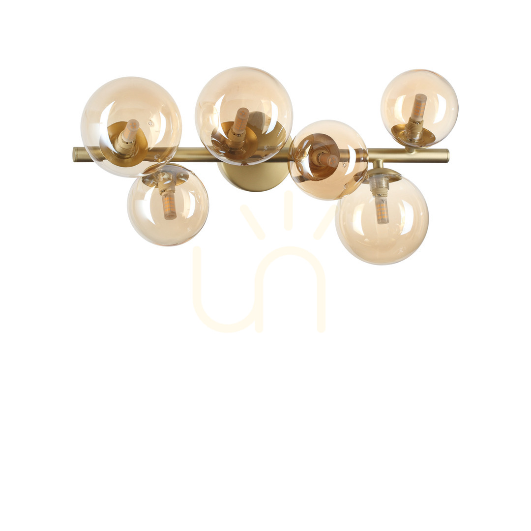 Kontrollera Plafond Ideallux PERLAGE PL6 Ambra bärnsten 49 cm 327822 Plafond Ideallux PERLAGE PL6 Ambra bärnsten 49 cm 327822