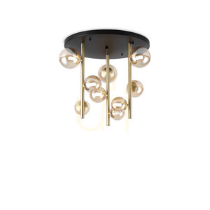 Plafond Ideallux PERLAGE PL9 Ambra bärnsten mässing 50 cm 328409 0 Plafond Ideallux PERLAGE PL9 Ambra bärnsten mässing 50 cm 328409 small 0