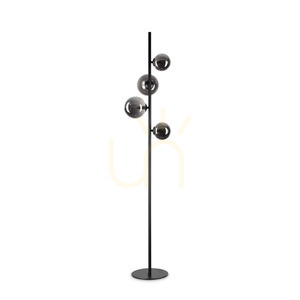 Stående lampa Ideallux Perlage PT4 Fumé svart glas metall 306988 0 Stående lampa Ideallux Perlage PT4 Fumé svart glas metall 306988 small 0