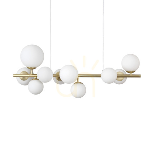 Kontrollera Taklampa Ideallux PERLAGE SP10 BIANCO vit glas metall 283791