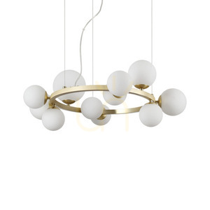 Pendellampa Ideallux Perlage SP11 Bianco vit mässing 73 cm 283807 small 0