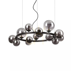 Pendellampa Ideallux Perlage SP14 vit mässing glas 85 cm 283814 1 Pendellampa Ideallux Perlage SP14 vit mässing glas 85 cm 283814 small 1