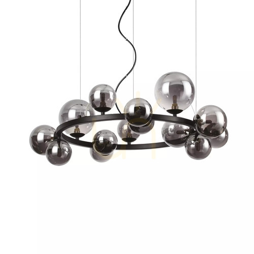 Kontrollera Taklampa Ideallux Perlage SP14 Fume 14 ljus 85 cm 271385