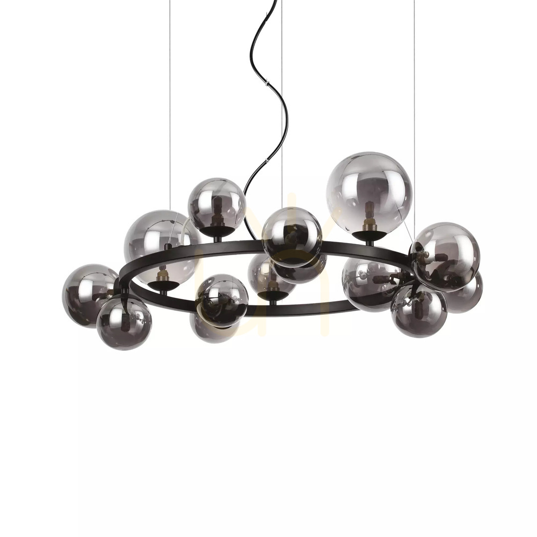 Utsikt Taklampa Ideallux Perlage SP14 Fume 14 ljus 85 cm 271385 Taklampa Ideallux Perlage SP14 Fume 14 ljus 85 cm 271385