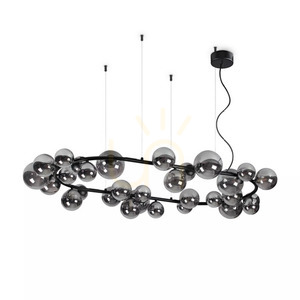 Pendellampa Ideallux Perlage SP30 Fumé 30-ljus 296753 1 Pendellampa Ideallux Perlage SP30 Fumé 30-ljus 296753 small 1