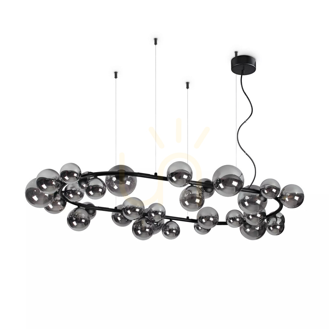 Utsikt Pendellampa Ideallux Perlage SP30 Fumé 30-ljus 296753 Pendellampa Ideallux Perlage SP30 Fumé 30-ljus 296753