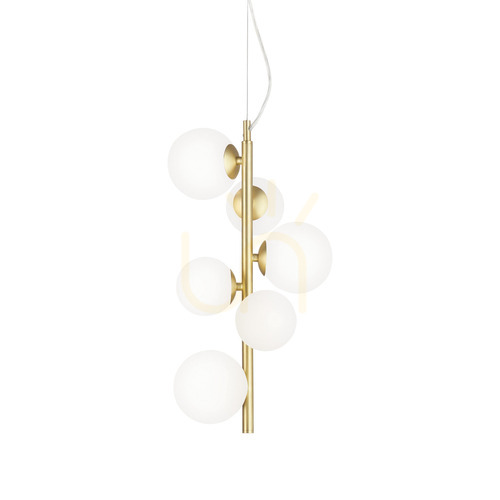 Kontrollera Taklampa Ideallux Perlage SP6 Bianco vit 6-ljus 283821