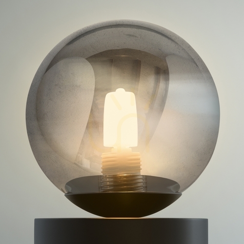 Kontrollera Bordslampa Ideallux Perlage TL1 Ambra amber glas metall 317823