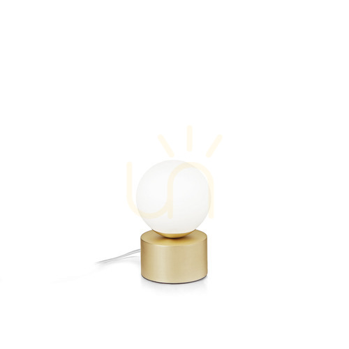 Kontrollera Bordslampa Ideallux Perlage TL1 Bianco vit glas metall 292458