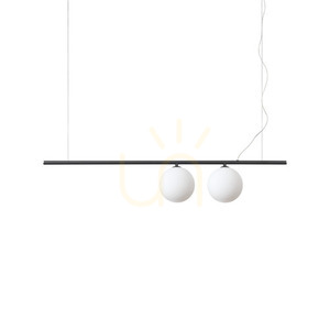 Taklampa Ideallux Perline SP2 Nero svart 2xG9 metall/glas 306995 small 0