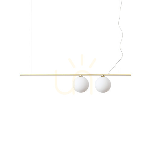 Kontrollera Pendellampa Ideallux Perline SP2 mässing glas 2xG9 282107