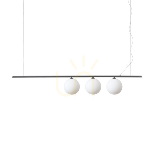 Kontrollera Pendellampa Ideallux Perline SP3 Nero svart 3-ljus 307008
