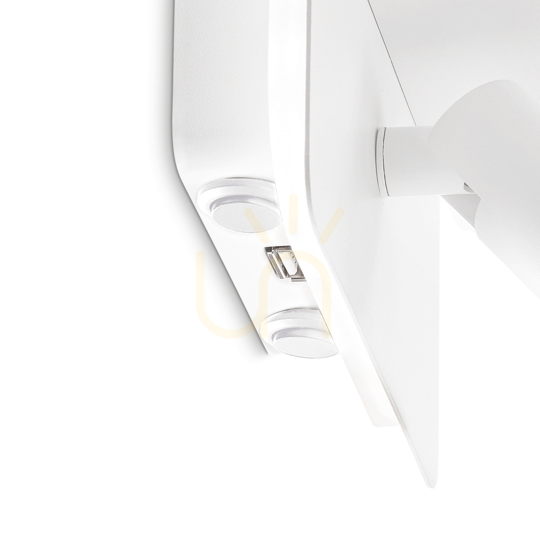 Display Vägglampa Ideallux Piano AP Bianco vit LED 10W 2-ljus 287317 Vägglampa Ideallux Piano AP Bianco vit LED 10W 2-ljus 287317
