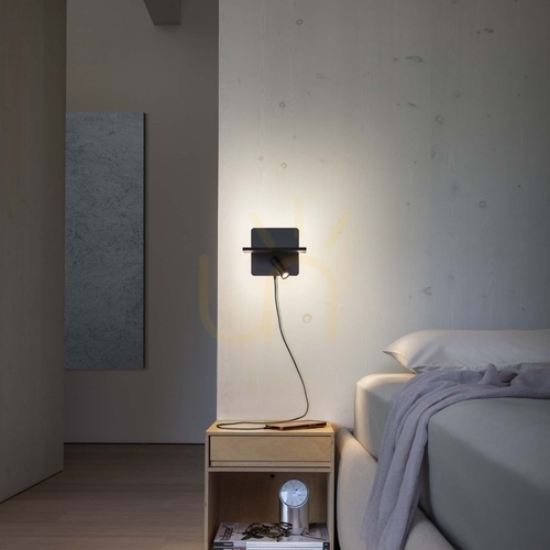 Kontrollera Vägglampa Ideallux PIANO AP NERO svart LED 10W 2-ljus 287300