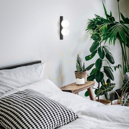 Kontrollera Vägglampa Ideallux Binomio AP2 vit LED 6W 328270