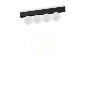 Plafond Ideallux Binomio svart 30,9 cm LED 12W 313283 small 0