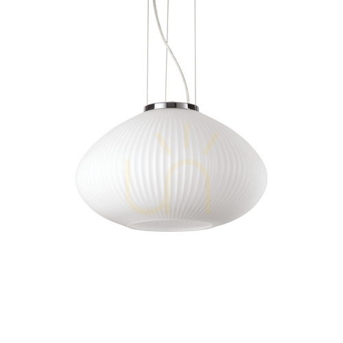 Kontrollera Pendellampa Ideallux Plissé SP1 D35 krom 285184