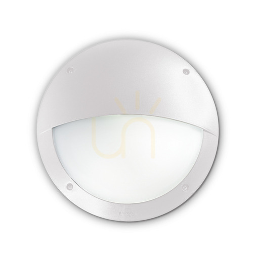 Kontrollera Utomhus vägglampa Ideallux Polar vit Ø30 cm 096681