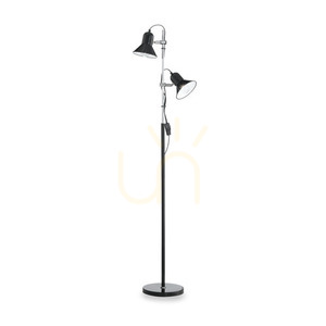 Stående lampa Ideallux Polly PT2 svart metall 154 cm 061139 small 0