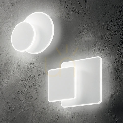 Kontrollera Vägglampa Ideallux POUCHE Round vit LED 15W metall 259345
