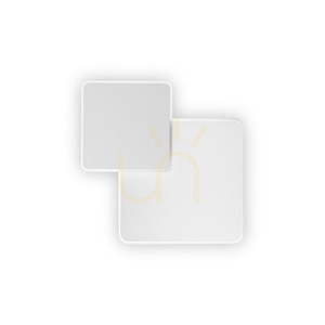 Vägglampa Ideallux Pouche AP Square vit LED 15W 25 cm 259352 small 0