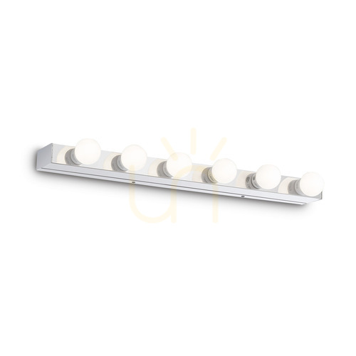 Kontrollera Vägglampa Ideallux PRIVE AP6 krom 6xE14 60,5 cm 045627