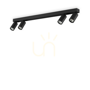 Plafond Ideallux Profilo PL4 Nero svart 90 cm GU10 328195 small 1