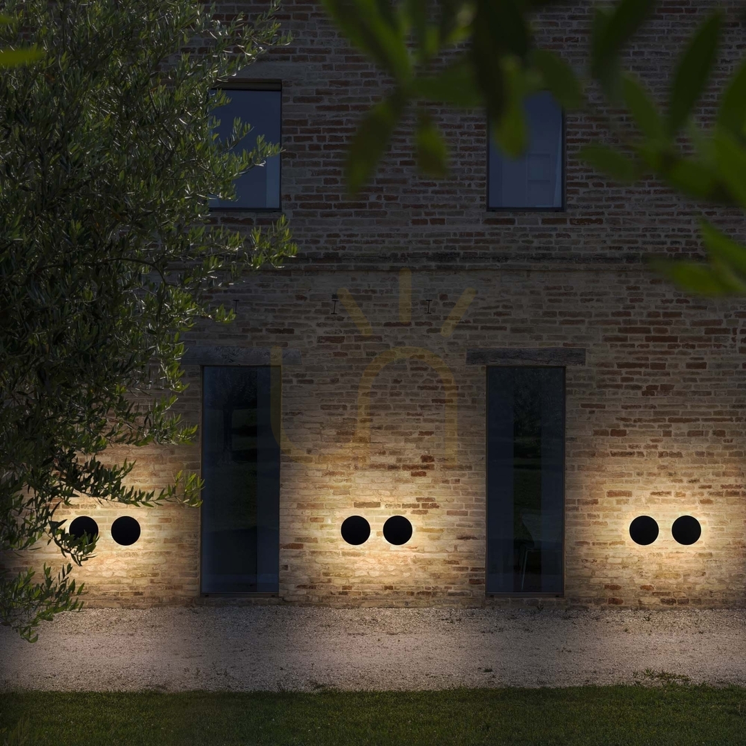 Förhandsvisning Utomhusvägglampa Ideallux Punto D30 svart LED 16W 328577 Utomhusvägglampa Ideallux Punto D30 svart LED 16W 328577