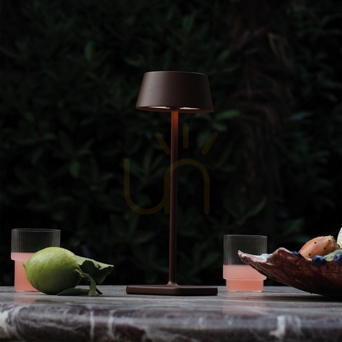 Kontrollera Bordslampa Ideallux PURE TL Coffee brons LED dimbar 311661