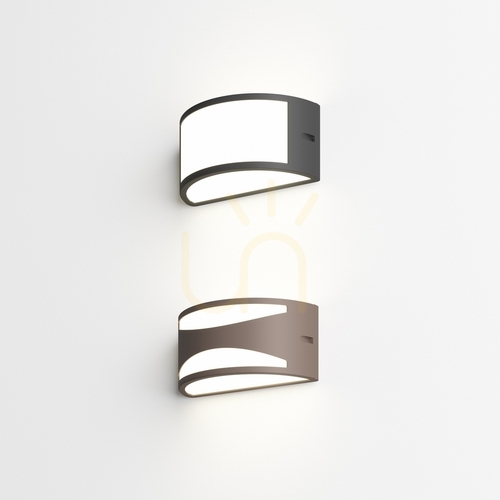 Kontrollera Utomhus vägglampa Ideallux REX 322735 grå aluminium E27 25 cm