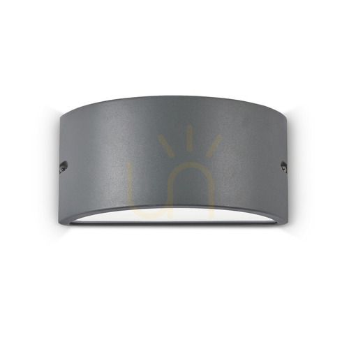 Kontrollera Utomhusvägglampa Ideallux REX AP1 antracit 25 cm aluminium 092423