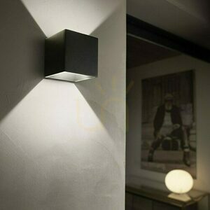 Vägglampa utomhus Ideallux Rubik svart 4000K LED 10 cm 142302 small 1