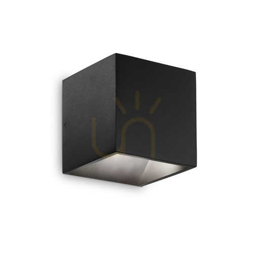 Kontrollera Vägglampa utomhus Ideallux Rubik svart 4000K LED 10 cm 142302