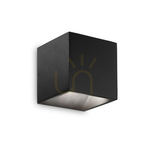 Vägglampa utomhus Ideallux Rubik svart 4000K LED 10 cm 142302 small 0