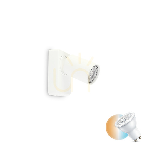 Kontrollera Vägglampa Ideallux Rudy AP1 Round vit GU10 229027